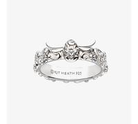 Kit Heath Blossom Flyte Honey Bee Rhodium Plated Band Ring - Size M - Sterling Silver / Rhodium Plated