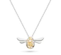 Kit Heath Blossom Flyte Honey Bee Midi Necklace - Sterling Silver with Gold Plate, Nature-Inspired Honey Bee Design. A charming and playful addition to any wardrobe