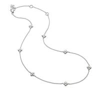 Kit Heath - Blossom Flyte Honey Flower Station Necklace Petite Sterling Silver and gold blooms for an elegant everyday touch-ideal for self-gifting or a delicate present