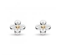 Kit Heath - Honey Flower Stud Earrings A nature-inspired Sterling Silver and gold bloom-gift a little floral charm or keep as a favourite staple