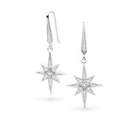 Kit Heath Céleste North Star Zirconia Rhodium Plated Grande Drop - Sterling Silver / Rhodium Plated