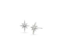 Kit Heath Céleste North Star Zirconia Rhodium Plated Stud - Sterling Silver / Rhodium Plated