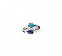 Kit Heath Coast Pebble Azure Gemstone Open Crossover Ring 10175LMG - - Size P