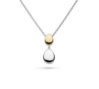 Kit Heath Coast Pebble Golden Necklace - Sterling Silver with Gold Plate, Nature-Inspired Design. A graceful piece that brings warmth and charm to your collection