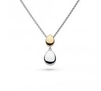 Kit Heath Coast Pebble Golden Necklace - Sterling Silver with Gold Plate, Nature-Inspired Design. A graceful piece that brings warmth and charm to your collection