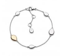 Kit Heath - Coast Pebble Golden Station Bracelet A mix of Sterling Silver and gold tones, inspired by nature-wear as a statement or gift with a personal touch