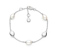 Kit Heath Coast Pebble Pearl Rhodium Plated 7.5" Bracelet 70183FP - Sterling Silver / Rhodium Plated