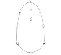 Kit Heath Coast Pebble Pearl Rhodium Plated Station 18" Necklace - Sterling Silver / Rhodium Plated