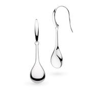 Kit Heath Coast Pebble Smooth Drop Earrings - Sterling Silver, Sleek Modern Style