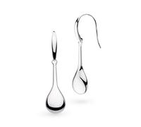 Kit Heath Coast Pebble Smooth Drop Earrings - Sterling Silver, Sleek Modern Style