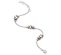 Kit Heath Coast Tumble Golden Bracelet - Sterling Silver, Gold Plate, Elegant Station Bracelet. A mix of warm and cool tones