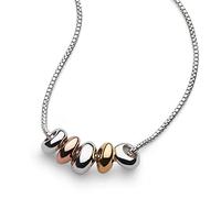 Kit Heath Coast Tumble Golden Necklace - Sterling Silver with 18ct Gold and 18ct Rose Gold Plate, Organic Tumble Design Inspired by British Shores, Perfect for Everyday Wear or as a Thoughtful Gift