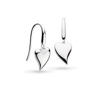 Kit Heath - Desire Cherish Heart Drop Earrings A sculpted Sterling Silver heart, perfect for celebrating love-whether for yourself or a heartfelt gift