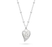 Kit Heath Desire Kiss Precious Pavé Rhodium Plated Heart 18" - Sterling Silver / Rhodium Plated