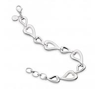 Kit Heath Desire Love Story Sandblast Grande Multi-Link 8" Bracelet - Sterling Silver / Rhodium Plated