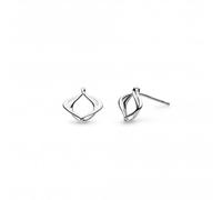 Kit Heath Entwine Alicia Petite Stud Earrings 40019RP | Acotis - Sterling Silver / Rhodium Plated