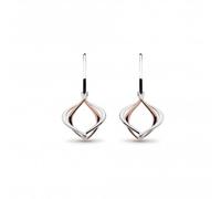 Kit Heath Entwine Alicia Rose Petite Drop Earrings 60018RRP - Modern Style - Sterling Silver / Rhodium Plated / Rose Gold Plated