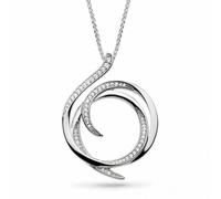 Kit Heath Entwine Helix Wrap Pave Grande Necklace 90237CZ - Signature - Sterling Silver / Rhodium Plated / Zirconia