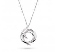 Kit Heath Entwine Helix Wrap Pave Necklace 90235CZ | Acotis - Sterling Silver / Rhodium Plated / Zirconia