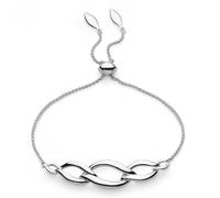 Kit Heath Entwine Twine Link Trio Slider Bracelet 71142RP - Exclusive - Sterling Silver / Rhodium Plated