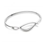 Kit Heath - Entwine Twine Twist Hinged Bangle Elegant movement in Sterling Silver-a gift for a loved one or a personal statement piece