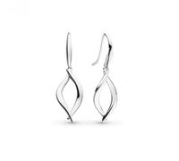 Kit Heath Entwine Twine Twist Link Drop Earrings 60230RP - Contemporary - Sterling Silver / Rhodium Plated