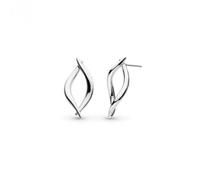 Kit Heath Entwine Twine Twist Link Stud Earrings 40228RP - Modern Style | - Sterling Silver / Rhodium Plated
