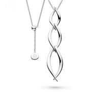 Kit Heath Entwine Twine Twist Trio Link Necklace 90229RP - Contemporary - Sterling Silver / Rhodium Plated