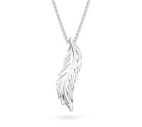 Kit Heath Feather Wisp Necklace - Sterling Silver, Flowing Feather Pendant on Fine Chain
