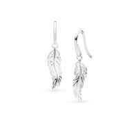 Kit Heath Feather Wisp Rhodium Plated Drop Earrings 60316RP - - Sterling Silver / Rhodium Plated