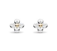 Kit Heath - Honey Flower Stud Earrings A nature-inspired Sterling Silver and gold bloom-gift a little floral charm or keep as a favourite staple