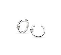 Kit Heath Marina Rope Bar Hinged Hoops 61090RP - Bold Statement - Sterling Silver / Rhodium Plated