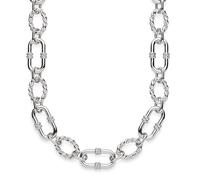 Kit Heath Marina Rope Link Duo Grande Chain 18" Necklace 91099RP - Sterling Silver / Rhodium Plated