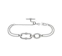 Kit Heath Marina Rope Link Duo Grande Twin Chain 7" Slider - Sterling Silver / Rhodium Plated