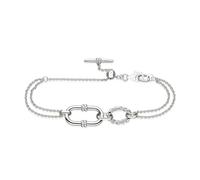 Kit Heath Marina Rope Link Duo Grande Twin Chain Slider Bracelet - Sculpted Sterling Silver Nautical-Inspired Bracelet with Double Chain and Sliding Fastening for a Custom Fit