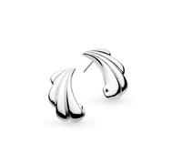 Kit Heath Océane Shell Echo Rhodium Plated Grande Stud Earrings - Sterling Silver / Rhodium Plated