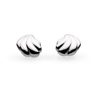 Kit Heath Océane Shell Stud Earrings - Sterling Silver, Smooth Sculptural Design