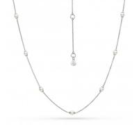 Kit Heath Revival Classic Pearl Station Necklace - Sterling Silver Chain Necklace with Spaced Organic-Shaped Freshwater Pearls for a Timeless, Feminine Look