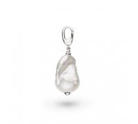 Kit Heath Revival Baroque Pearl Link Charm Pendant 80171FP - Sterling Silver / Rhodium Plated