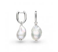 Kit Heath Revival Baroque Pearl Multi-Wear Hoop Earrings 50171FP - Refined - Sterling Silver / Rhodium Plated