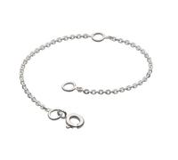 Kit Heath Rhodium Plate Chain Extender 4" (2"+2") KHEXT4RP - Sterling Silver / Rhodium Plated