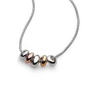 Kit Heath Coast Tumble Golden Necklace - Sterling Silver with 18ct Gold and 18ct Rose Gold Plate, Organic Tumble Design Inspired by British Shores, Perfect for Everyday Wear or as a Thoughtful Gift