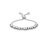 Kit Heath Rhodium Plated Sterling Silver and Coast Tumble Half Row Toggle Bracelet Silver