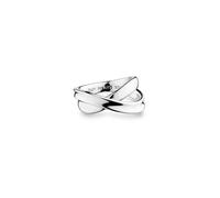 Kit Heath Serenity Grande Crossover Ring 21186RP - Exclusive - Size N - Sterling Silver / Rhodium Plated