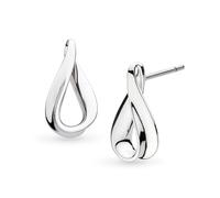 Kit Heath Serenity Loop Rhodium Plated Grande Stud Earrings - Sterling Silver / Rhodium Plated