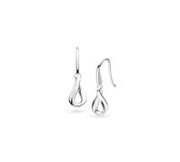 Kit Heath Serenity Loop Rhodium Plated Dainty Drop Earrings 61181RP - Sterling Silver / Rhodium Plated