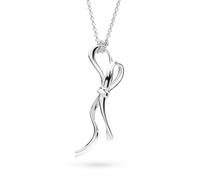 Kit Heath Serenity Ribbon Bow Loop Rhodium Plated 18" Necklace 91189RP - Sterling Silver / Rhodium Plated