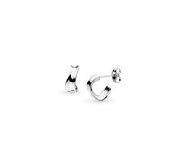 Kit Heath Serenity Semi Hoop Stud Earrings 41183RP - Exclusive - Sterling Silver / Rhodium Plated