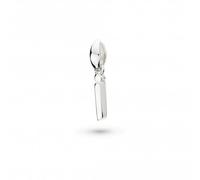Kit Heath Signature Skript Lowercase i Charm Pendant 9197RPI - Sterling Silver / Rhodium Plated