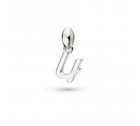 Kit Heath Signature Skript Lowercase u Charm Pendant 9197RPU - Bold - Sterling Silver / Rhodium Plated